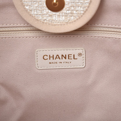 Chanel Canvas Large Deauville Tote Light Beige 6 of 7