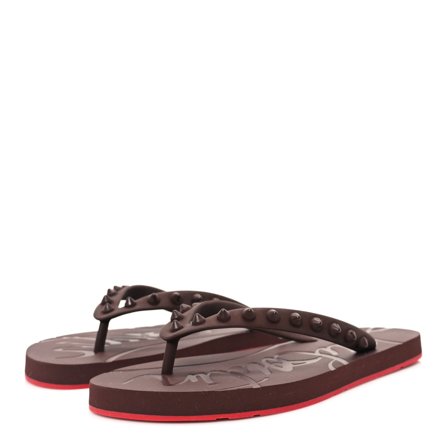 Rubber Spike Loubi Flip Donna Flip Flops 35 Brown