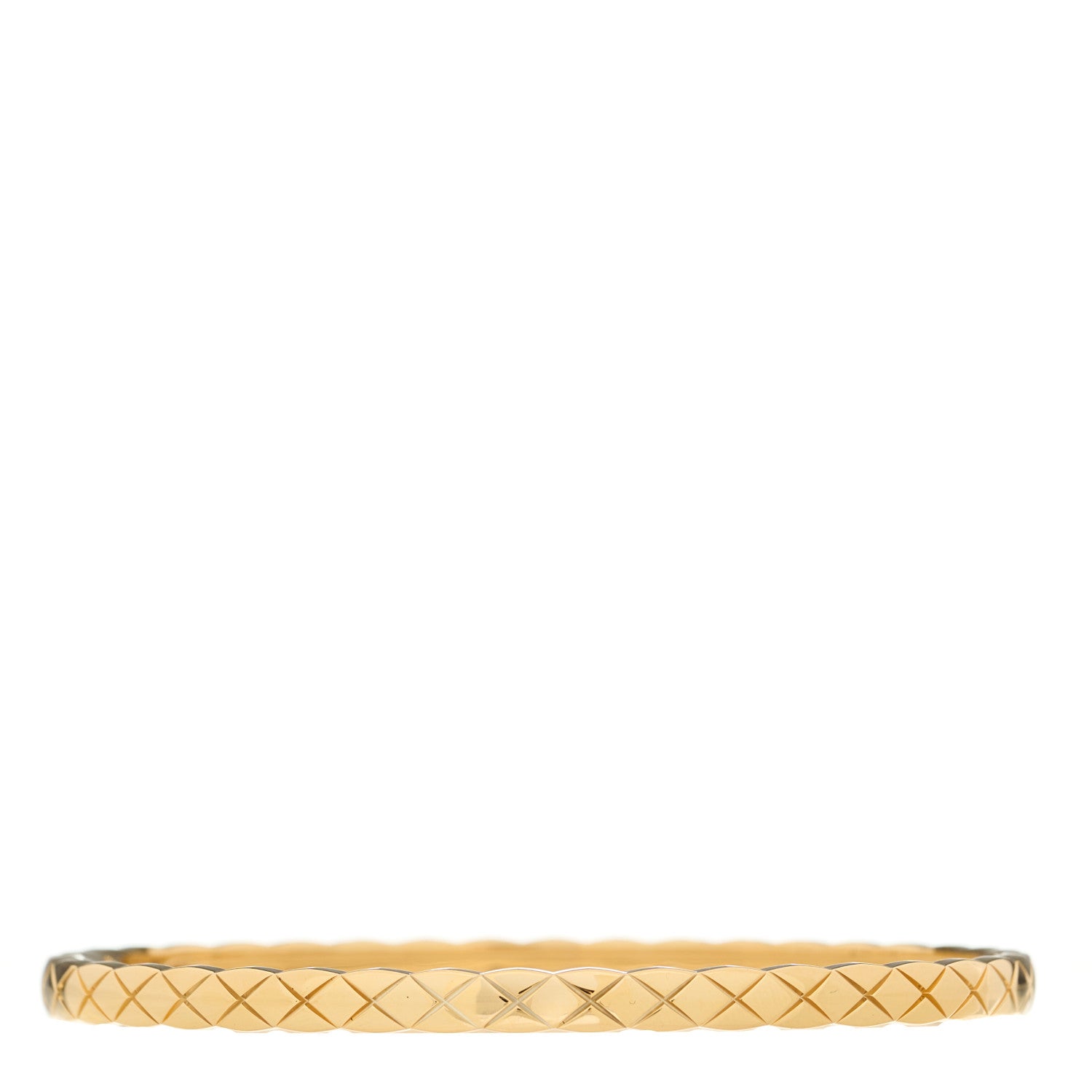 Chanel 18K Yellow Gold Mini Coco Crush Bangle Bracelet S 2 of 4