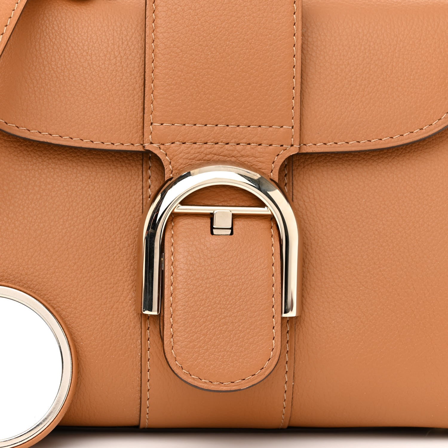 Delvaux Grained Calfskin Mini Brillant Satchel Natural 8 of 10