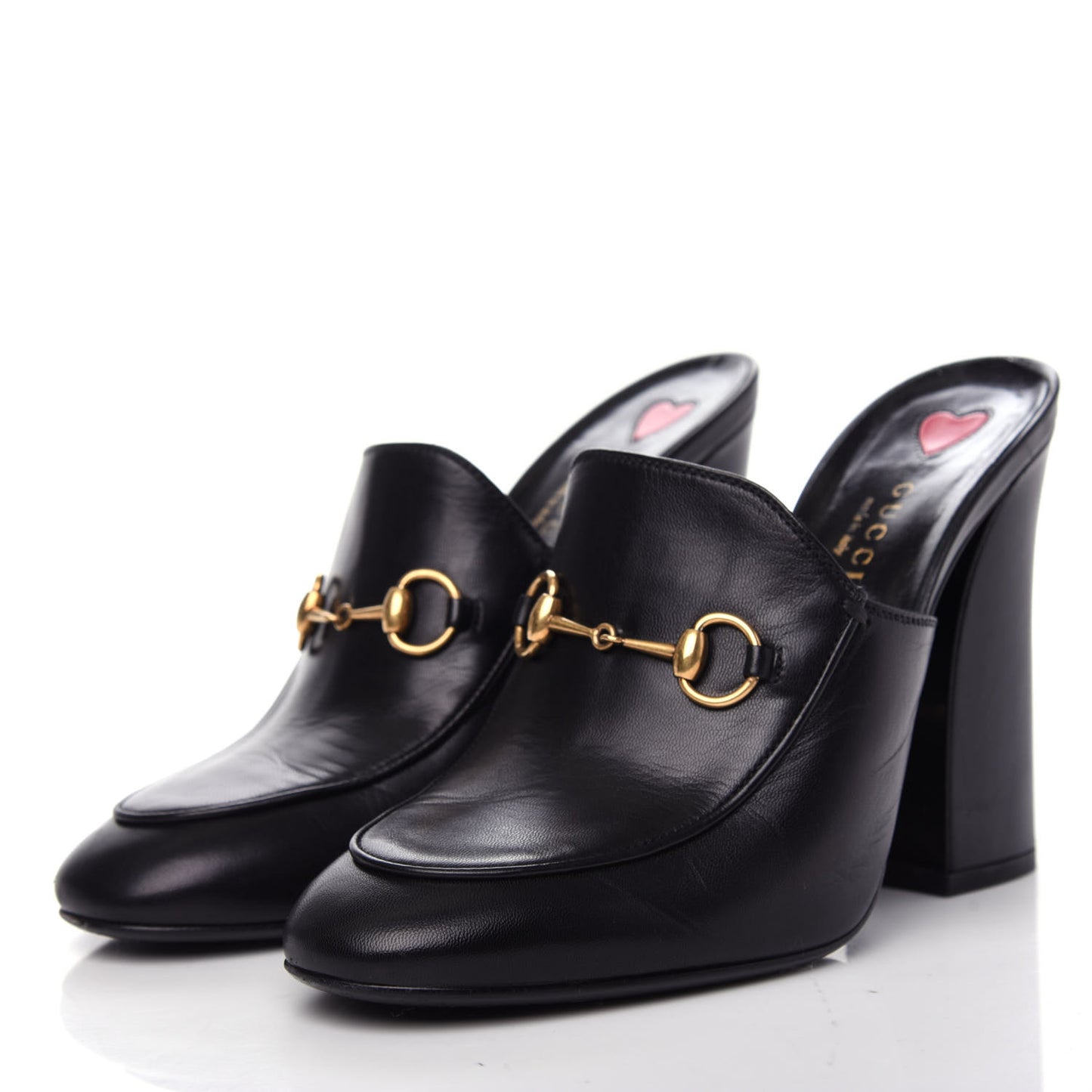 Malaga Kid Horsebit Princetown High Heel Mules 38 Black