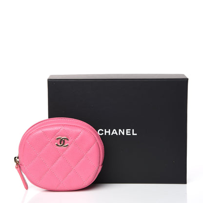 Chanel Caviar Quilted Zip Around Classic Coin Purse Pink 8 of 8