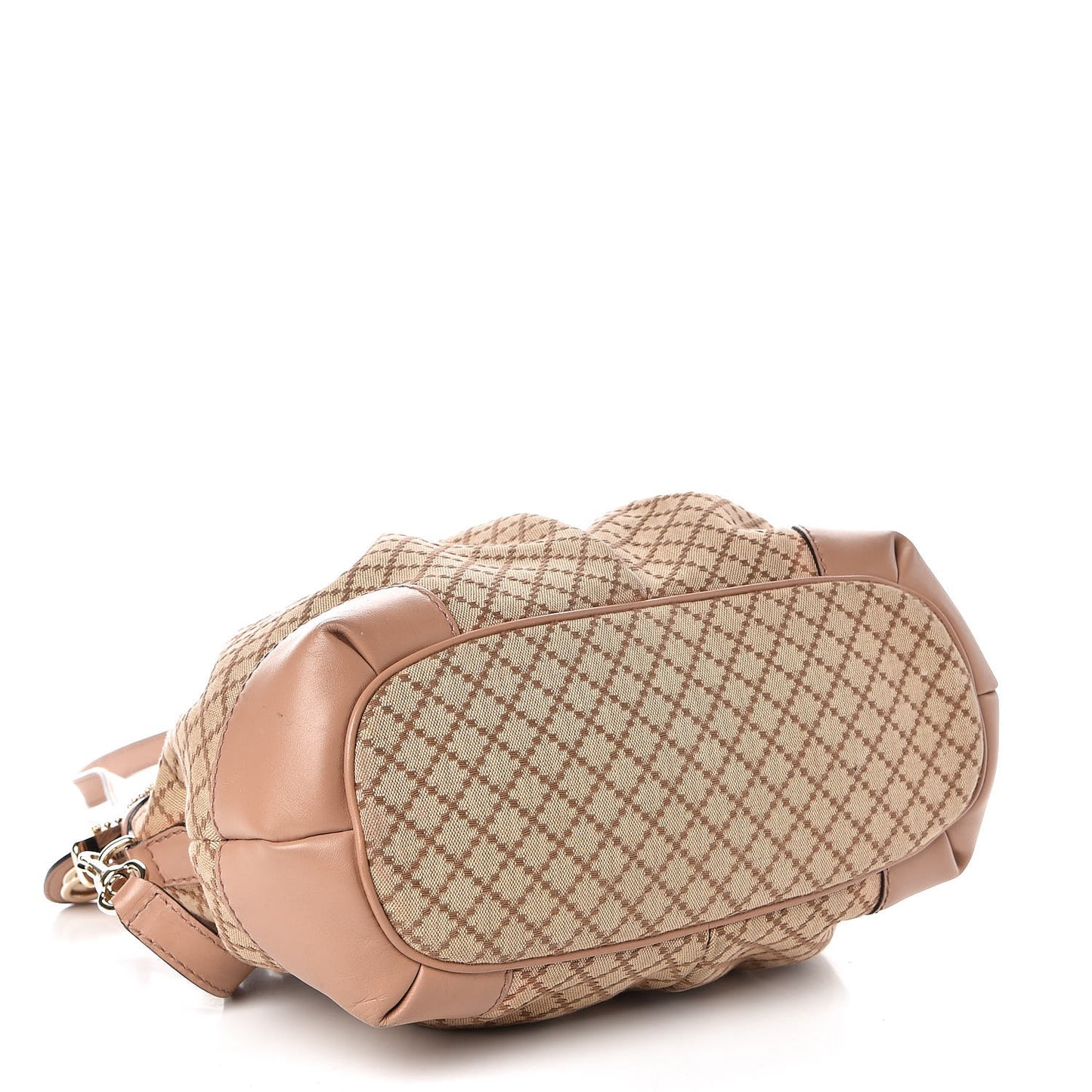 Diamante Medium Sukey Top Handle Bag Beige Pink