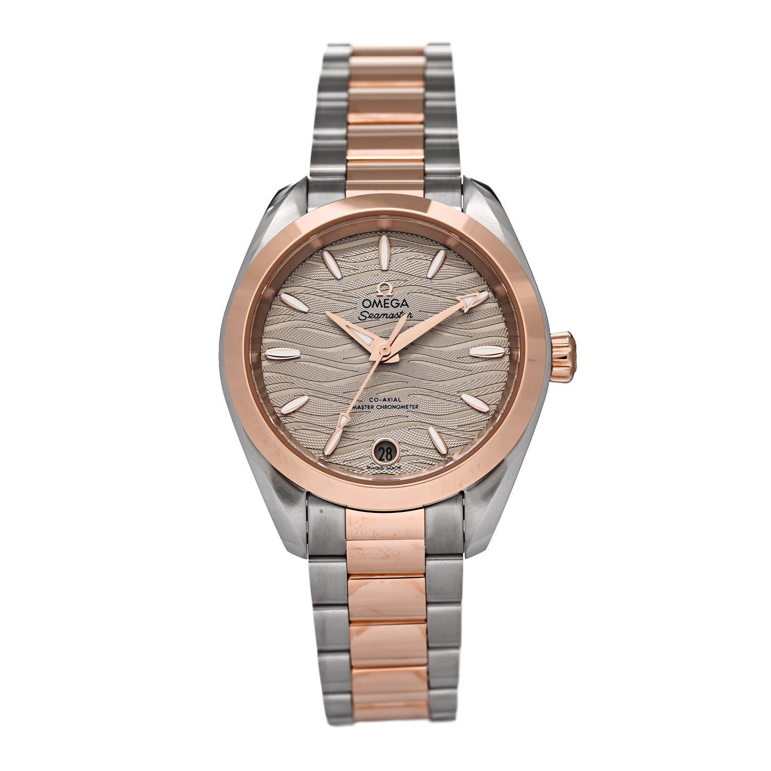 Omega Stainless Steel 18K Red Gold 34mm Seamaster Aqua Terra 150M Chronometer Automatic Watch Silver 220.20.34.20.06.001 1 of 5
