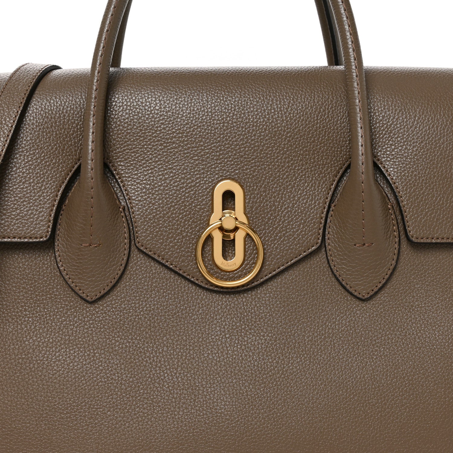 Mulberry Small Classic Grain Calfskin Seaton Clay 7 of 9