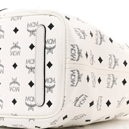MCM Visetos Medium Liz Reversible Shopper Tote White 18 of 22