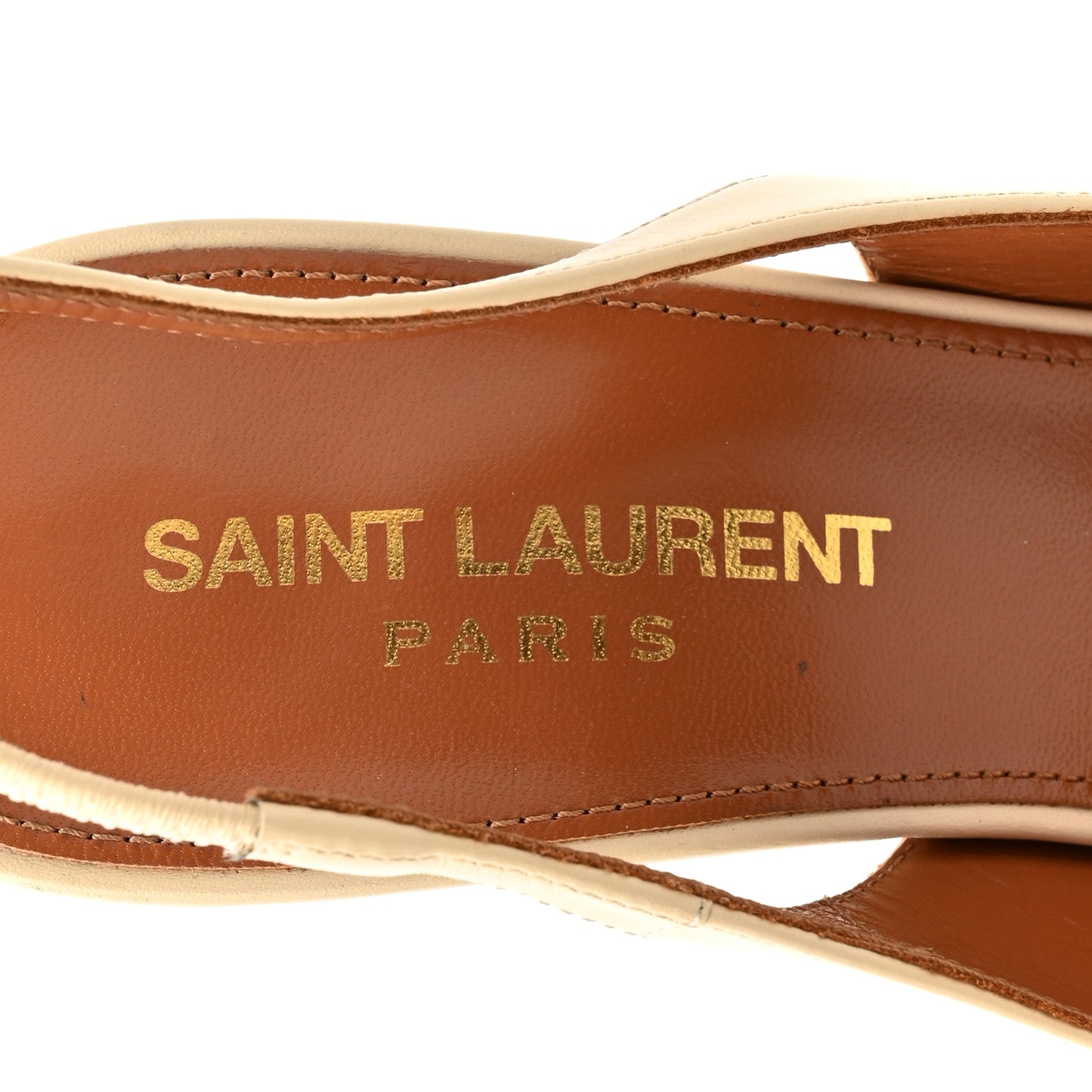 Calfskin Opyum 110 Slingback Pumps 36.5 Real Beige