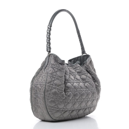 Christian Dior Satin Cannage Charming Hobo Grey 3 of 15