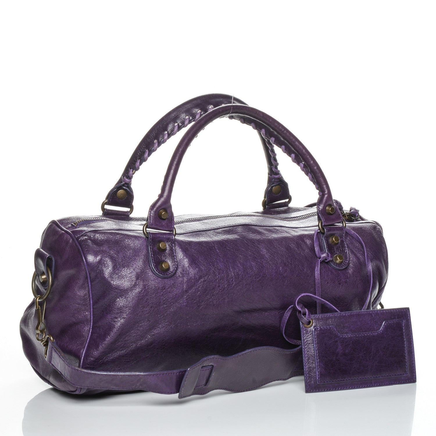 Balenciaga Chevre Classic Hardware Twiggy Eggplant 3 of 8
