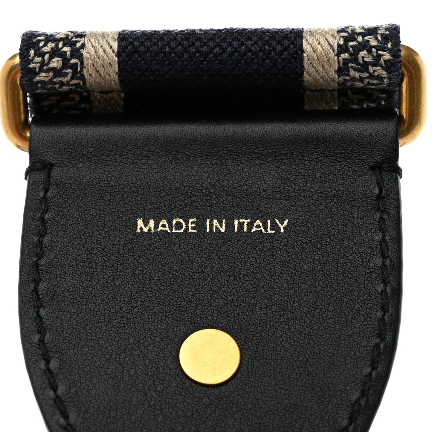 Canvas Embroidered Shoulder Strap Blue