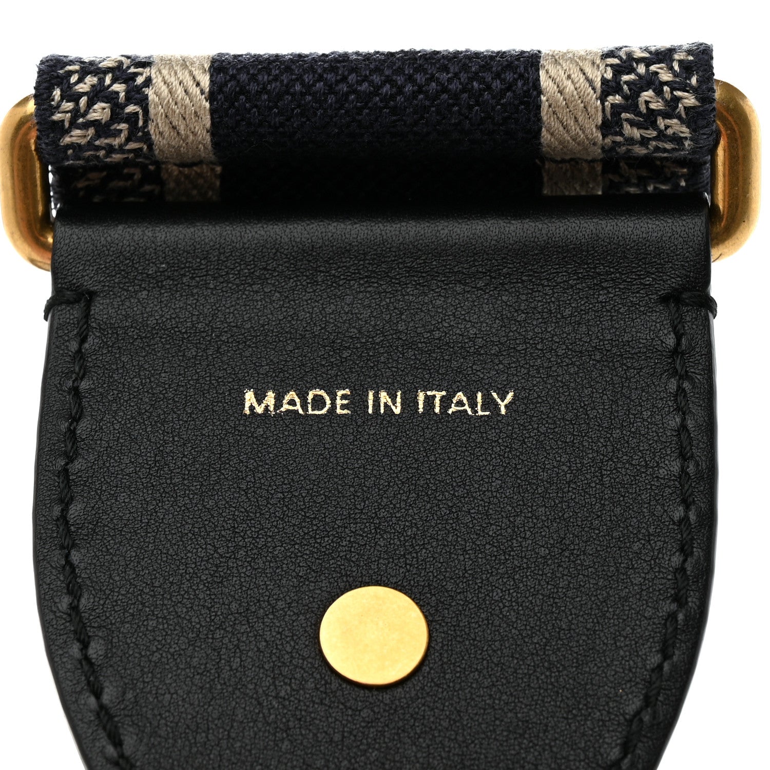 Christian Dior Canvas Embroidered Shoulder Strap Blue 4 of 5