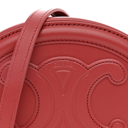 Celine Smooth Calfskin Cuir Triomphe Oval Purse Crossbody Lipstick 9 of 12