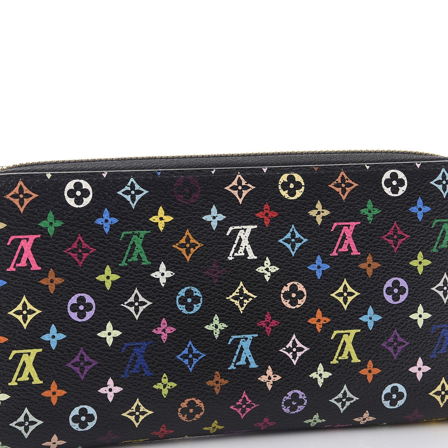 Louis Vuitton Monogram Multicolor Zippy Wallet Black Violet 8 of 10