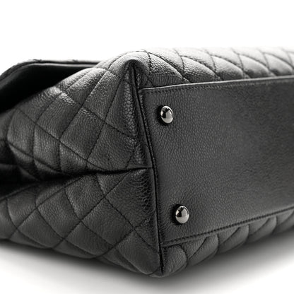 Chanel Caviar Quilted Medium Coco Handle Flap So Black 9 of 10