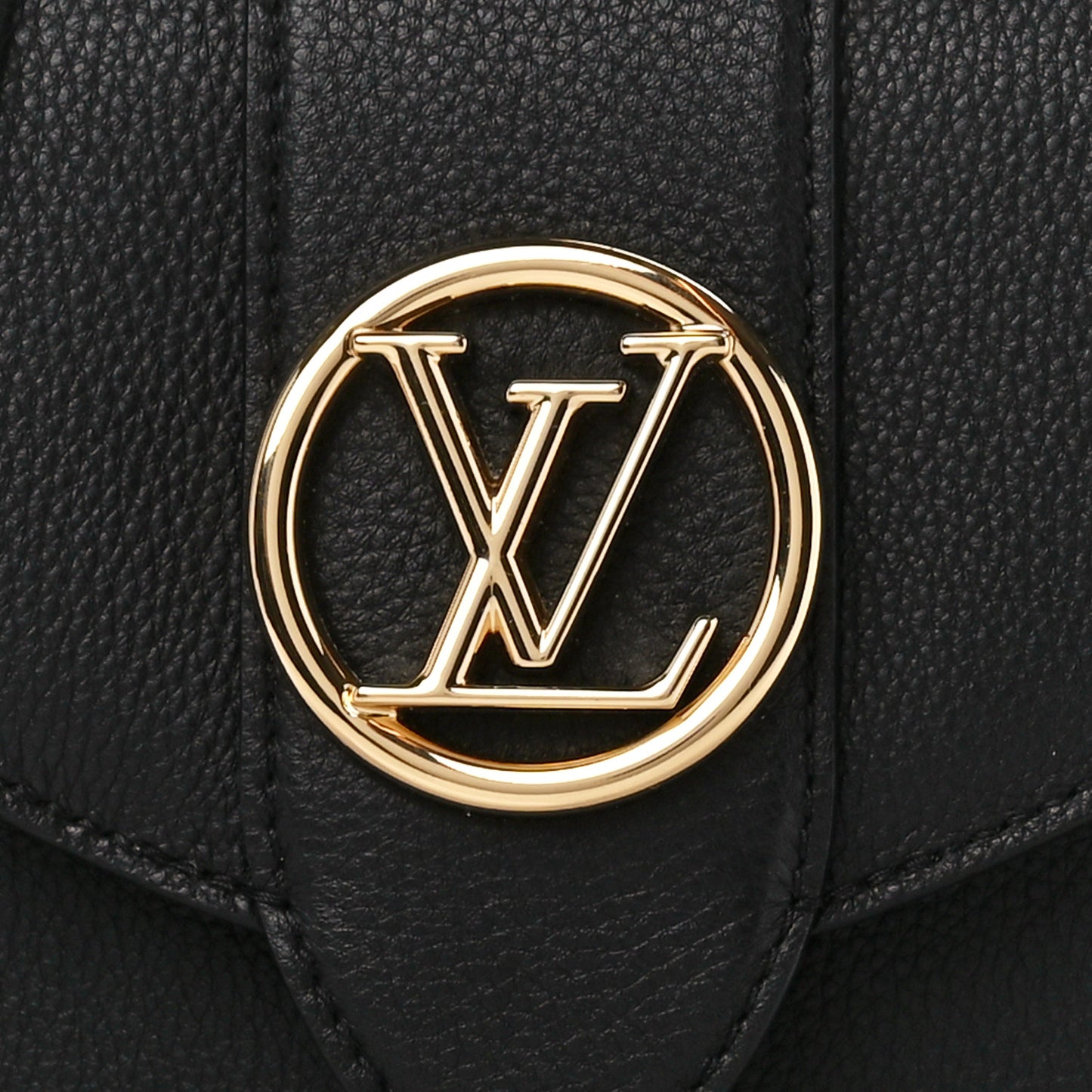 Grained Calfskin LV Pont 9 Soft PM Black