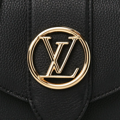 Louis Vuitton Grained Calfskin LV Pont 9 Soft PM Black 8 of 11