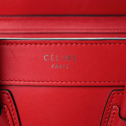 Celine Smooth Calfskin Nano Luggage Red 17 of 18