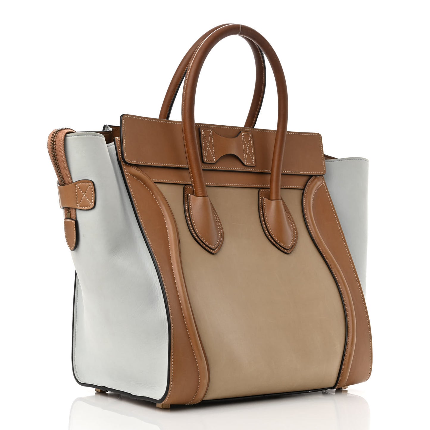 Smooth Calfskin Suede Mini Tri-Color Luggage