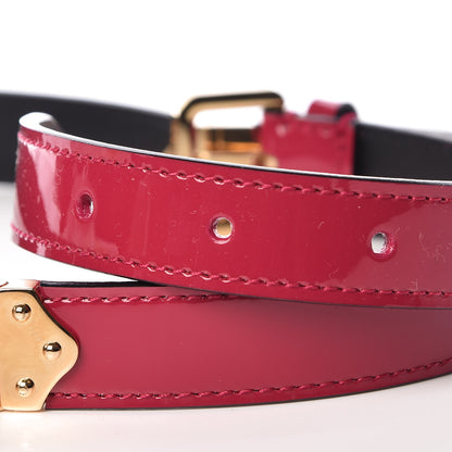 Louis Vuitton Patent Trinity Belt 80 32 Rose Indien 6 of 8