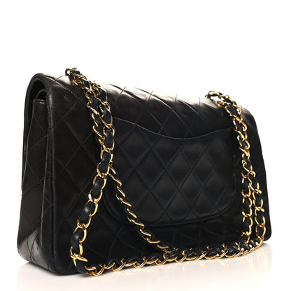Chanel Lambskin Quilted Medium Double Flap Black 3 of 12
