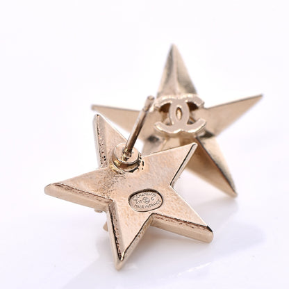 Chanel Metal CC Star Earrings Gold 4 of 5