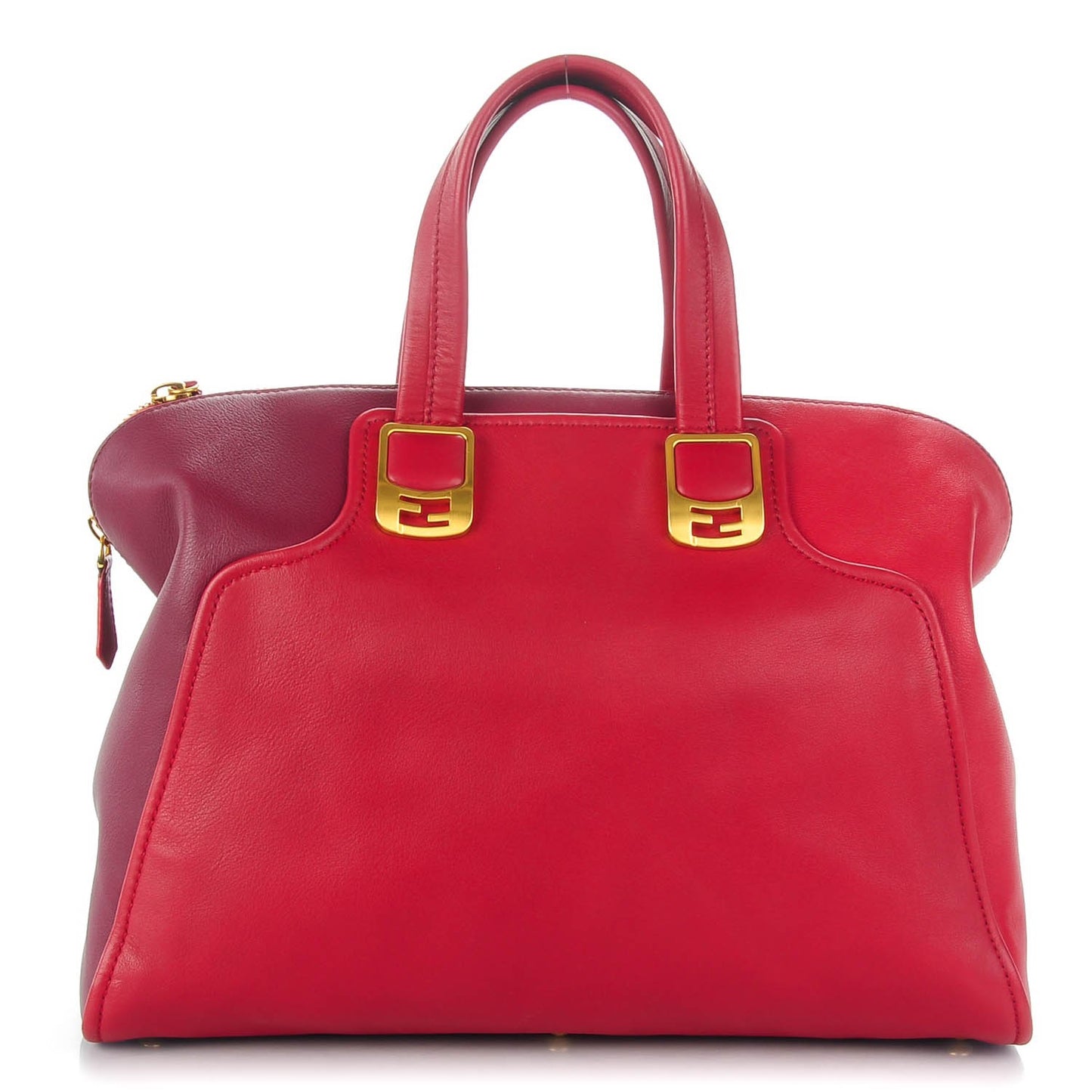 Vitello Capra Alabama Colorblock Large Chameleon Tote Ciliegia Bordeaux Ruby