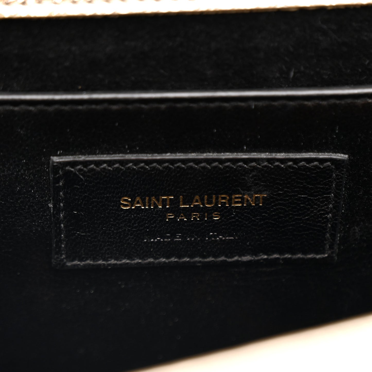 Metallic Textured Calfskin Classic Monogram Cassandre Clutch Pale Gold