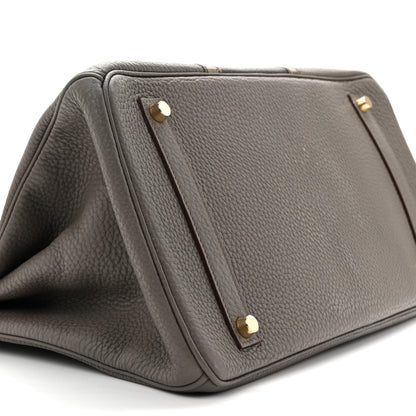 Hermes Taurillon Clemence Lizard Club Birkin 35 Etain Graphite 9 of 14