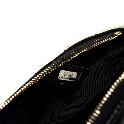 Chanel Metallic Caviar Quilted Waist Bag Black Gold 7 of 9
