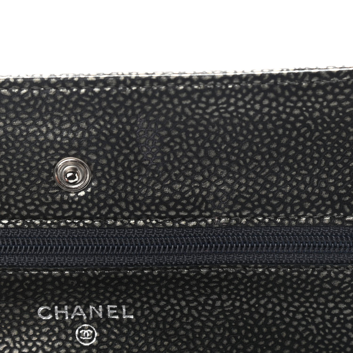 Chanel Caviar Timeless CC Wallet On Chain WOC Black 10 of 11