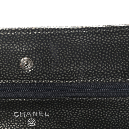 Chanel Caviar Timeless CC Wallet On Chain WOC Black 10 of 11