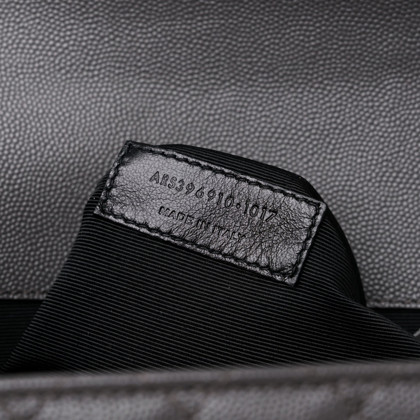 Grain De Poudre Textured Mixed Matelasse Large Triquilt Monogram Satchel Earth