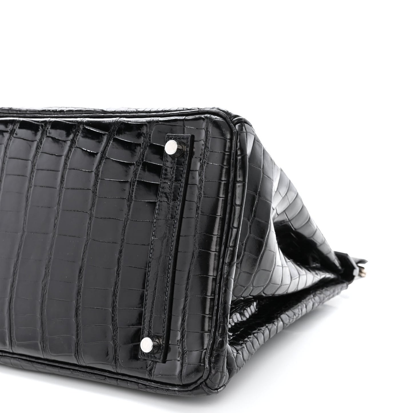 Shiny Porosus Crocodile Birkin 35 Black