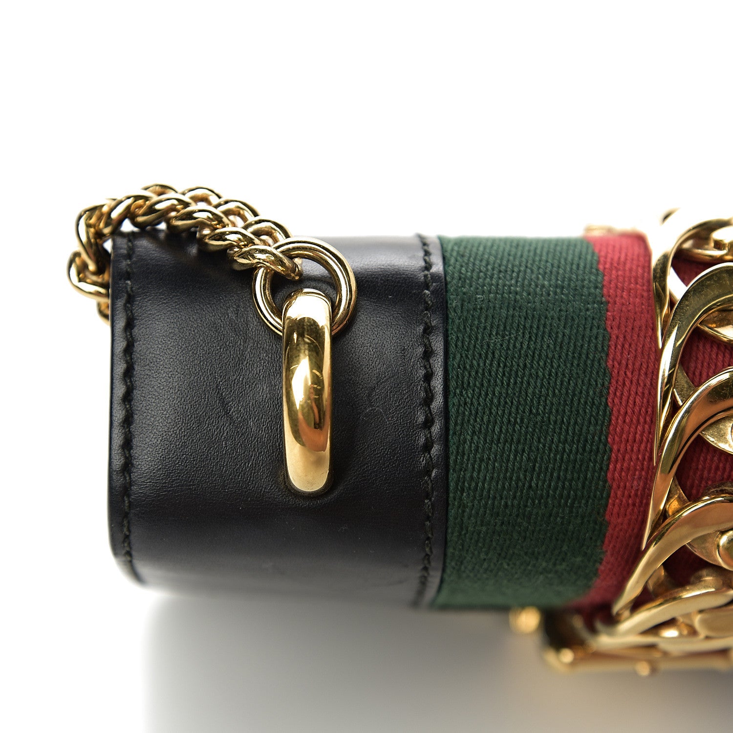 Gucci Calfskin Mini Sylvie Chain Shoulder Bag Black 7 of 17
