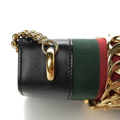 Gucci Calfskin Mini Sylvie Chain Shoulder Bag Black 7 of 17