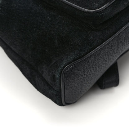 Gucci Calfskin Suede Bamboo Mini Backpack Black 10 of 12