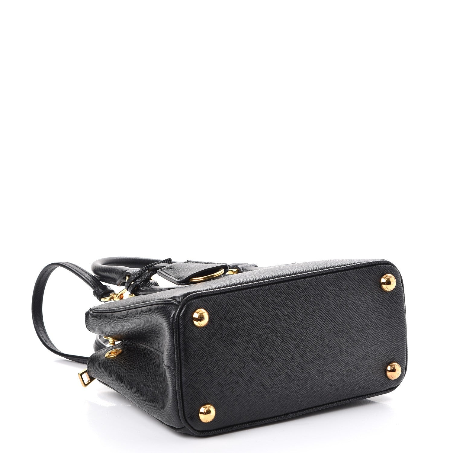 Prada Saffiano Lux Micro Galleria Double Zip Tote Nero Black 5 of 8