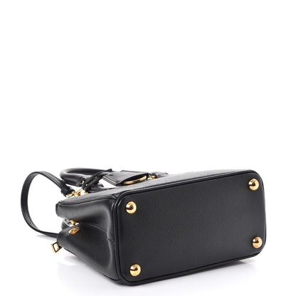 Prada Saffiano Lux Micro Galleria Double Zip Tote Nero Black 5 of 8