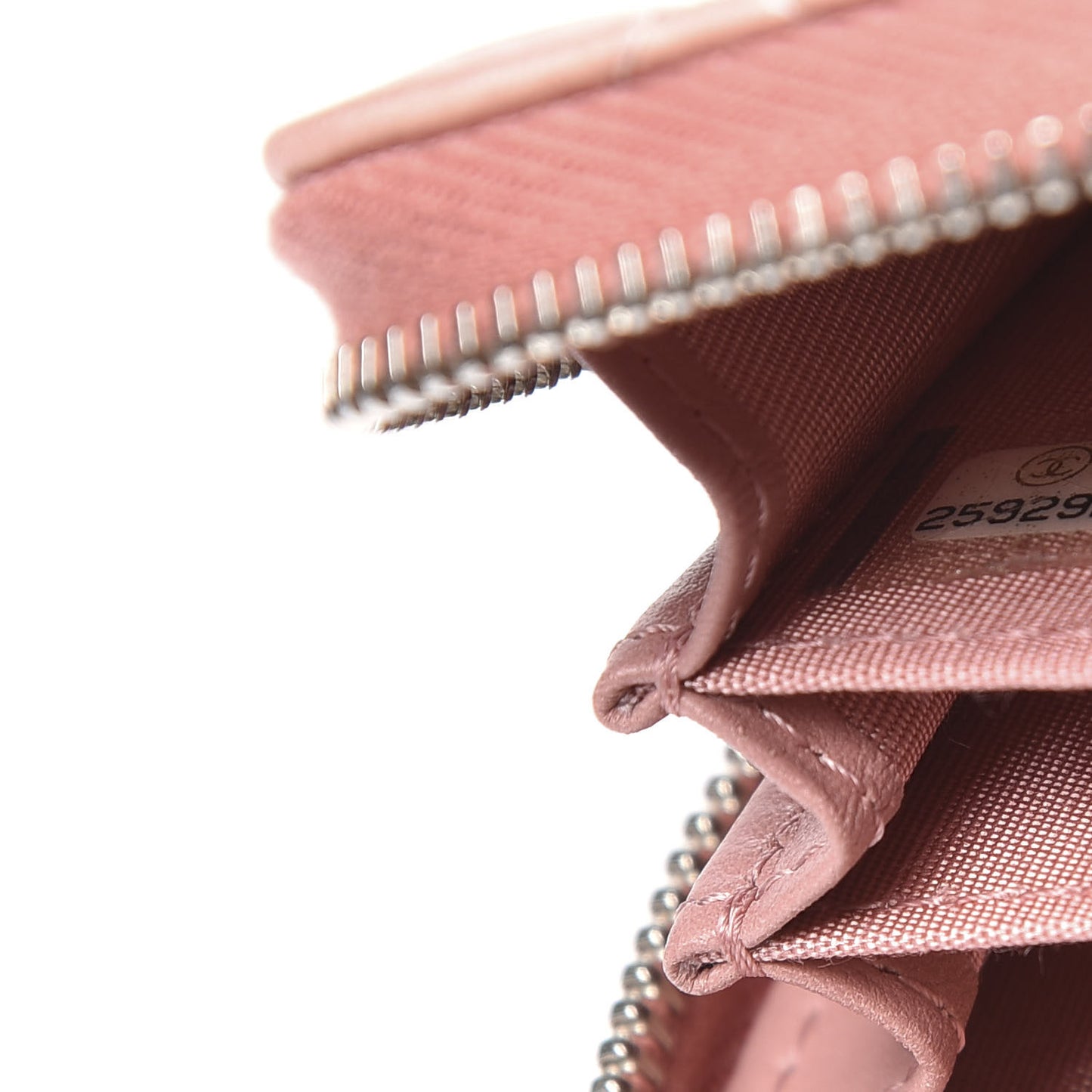 Ombre Patent Calfskin Quilted Small Zip Around Coin Purse Pink White