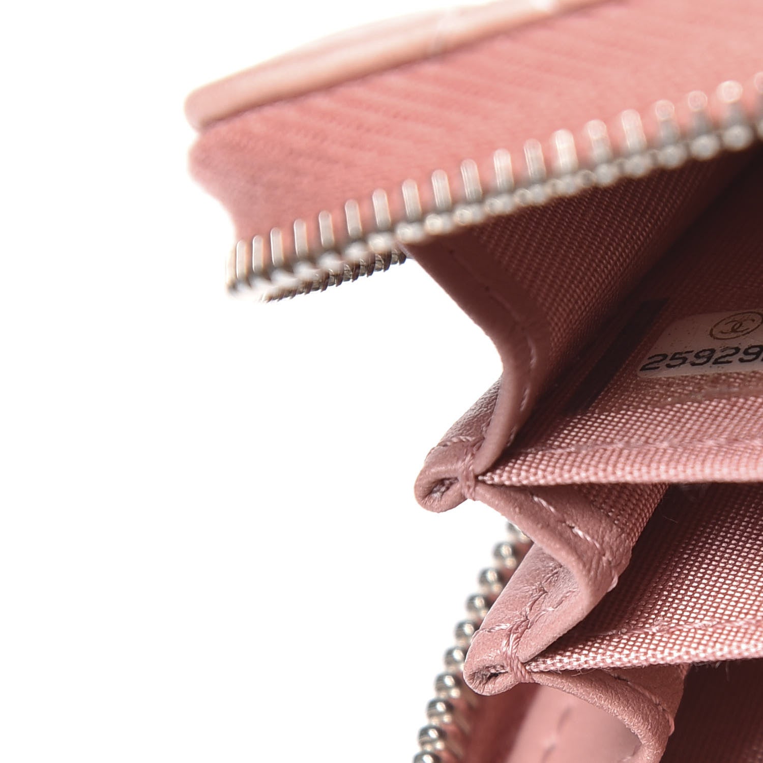 Chanel Ombre Patent Calfskin Quilted Small Zip Around Coin Purse Pink White 7 of 9