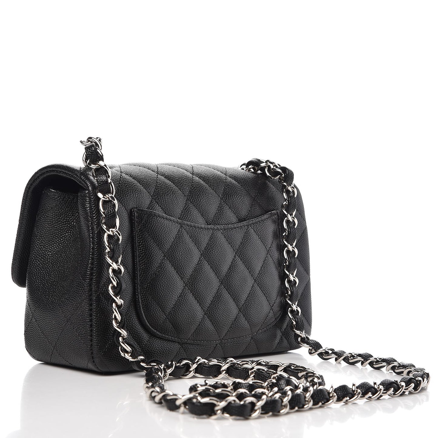 Caviar Quilted Mini Rectangular Flap Black