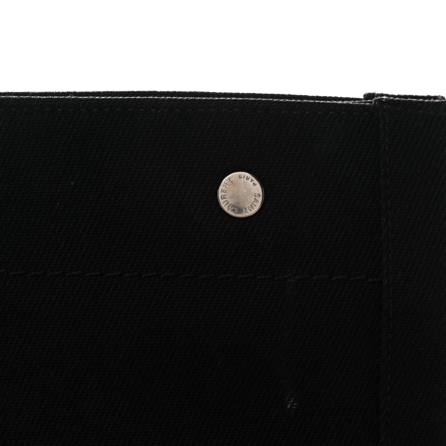 Saint Laurent Linen Calfskin Rive Gauche Tote Black 25 of 25