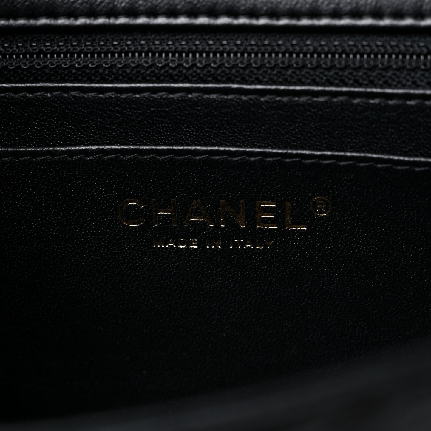 Lambskin Quilted Mini Rectangular Flap Black