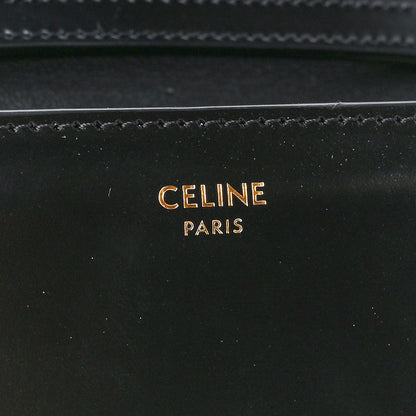 Celine Shiny Calfskin Triomphe Soir Clutch Black 6 of 10