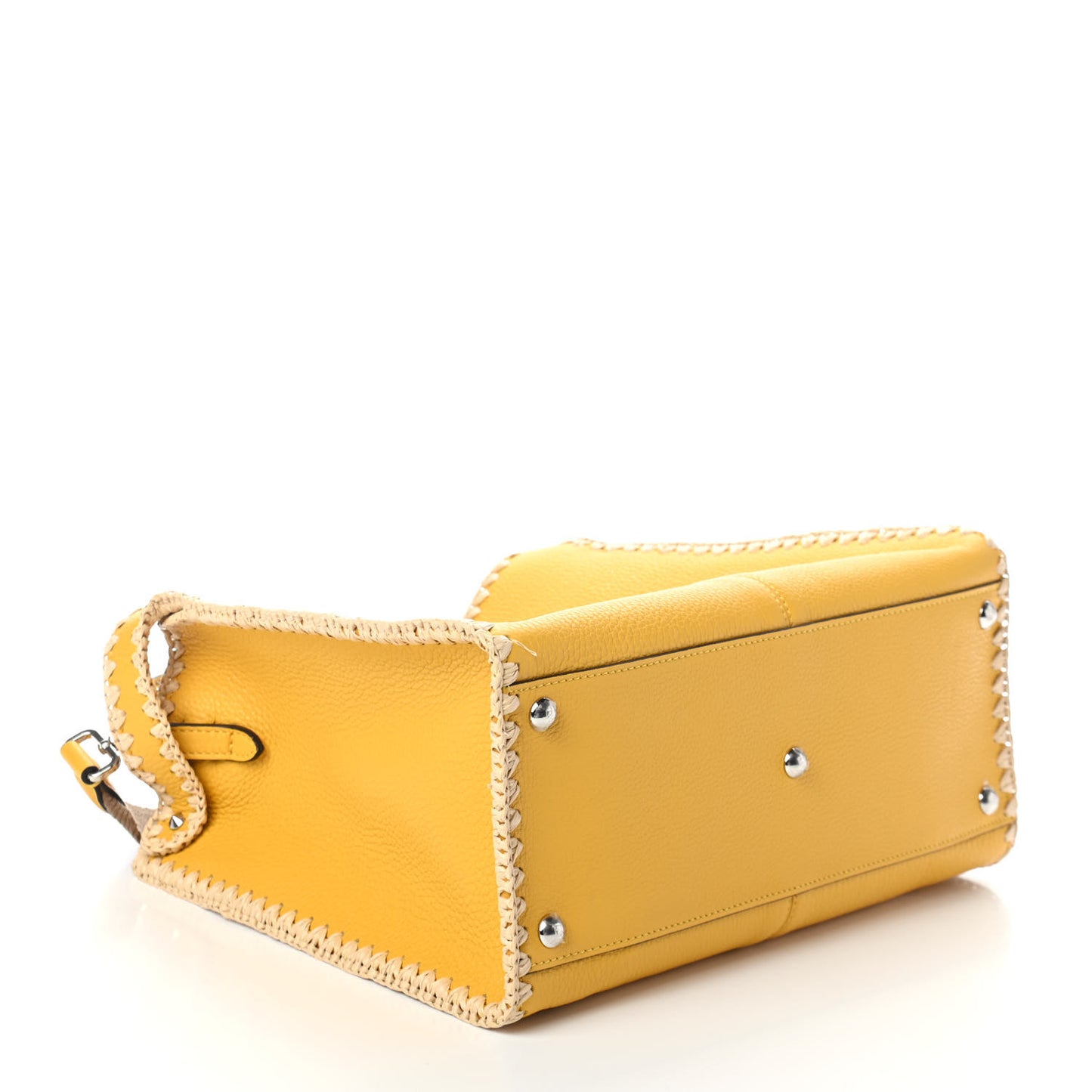 Cuoio Romano Selleria Raffia Bi-Color Woven Medium Peekaboo X-Lite Sunflower Paglia