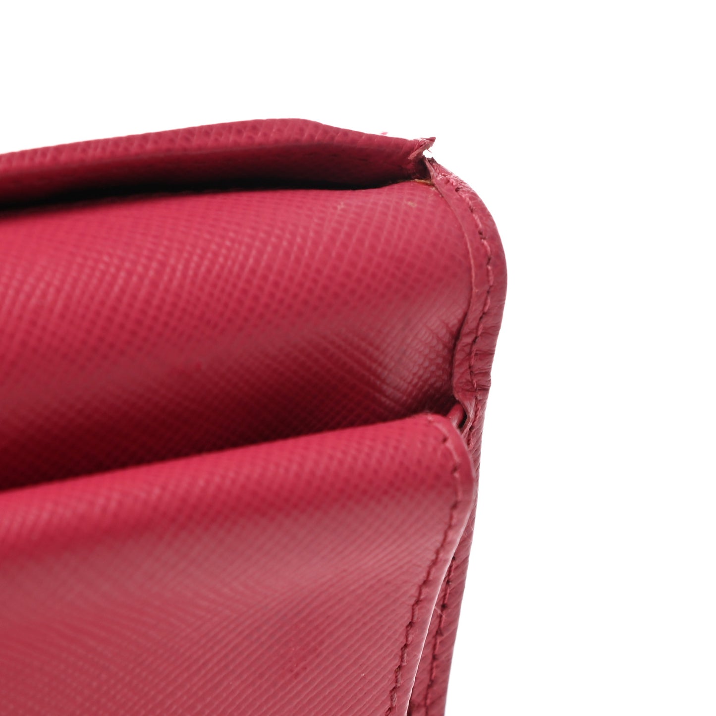 Saffiano Metal Tri-Fold Wallet Peonia