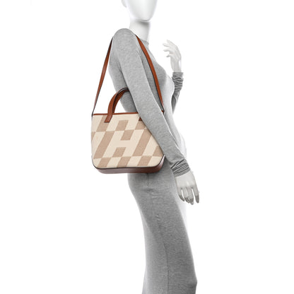 Hermes Swift Toile H Cabas H En Biais 27 Ecru Naturel Gold 2 of 11