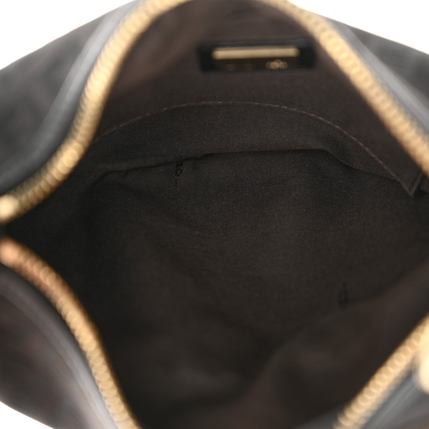 Fendi Zucchino Cuoio Chef Pocket Shoulder Bag Black 5 of 14