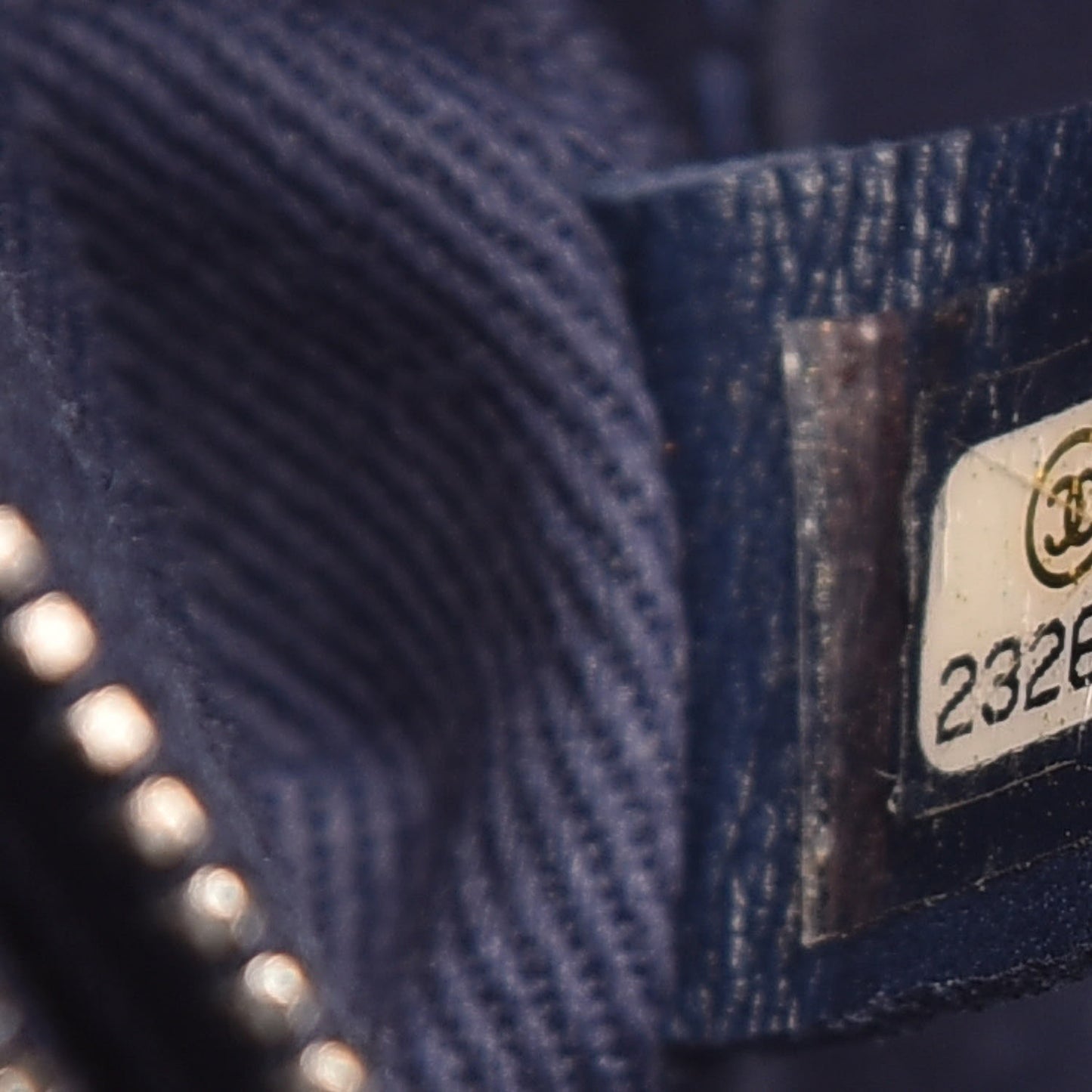 Caviar Quilted Large Coco Handle Flap Navy Blue