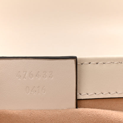 Gucci Calfskin Matelasse Aria Super Mini GG Marmont Shoulder Bag Mystic White 7 of 11